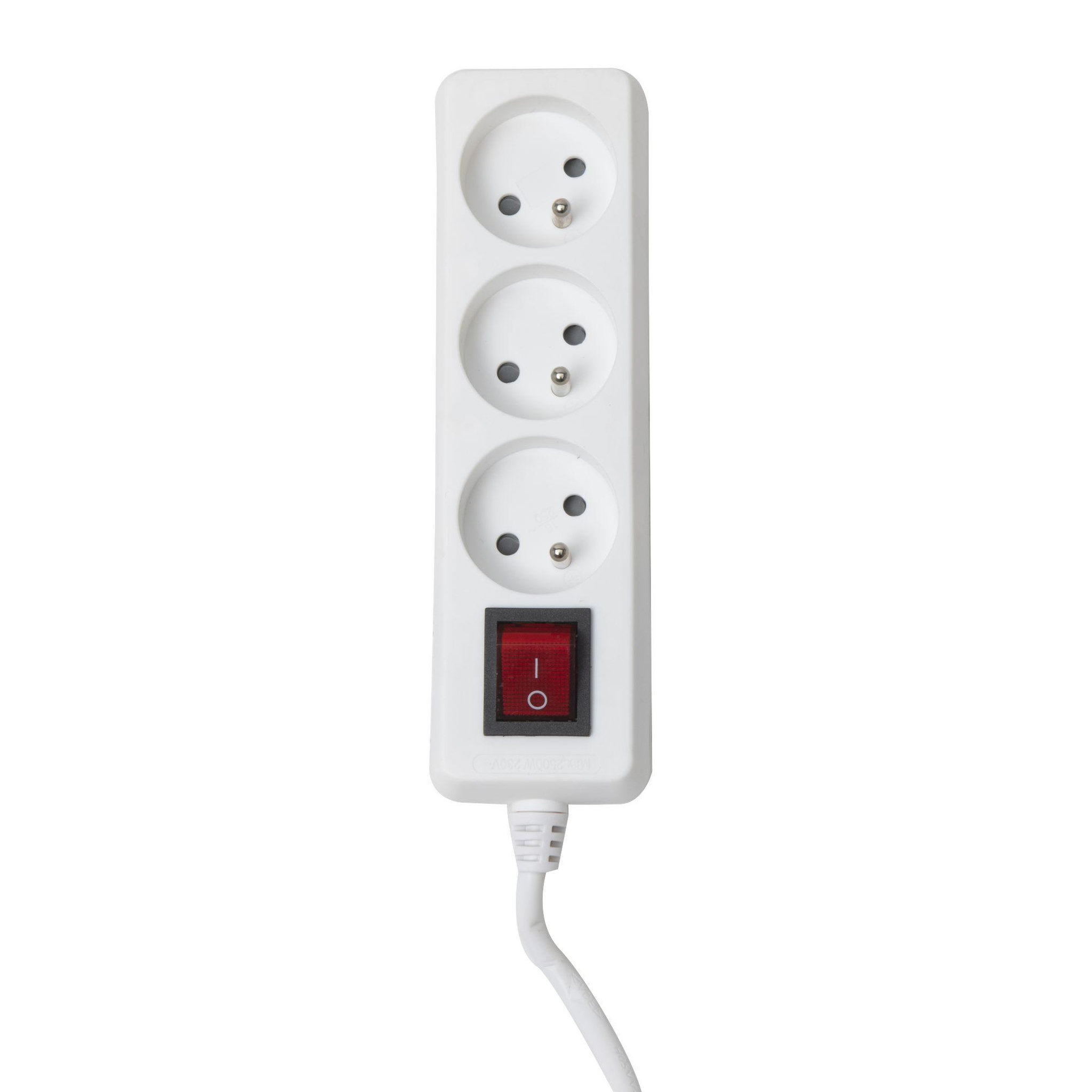 Voir la diapositive 3 : Gsc Bloc multiprises 3 prises avec interrupteur