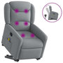 Voir la diapositive 1 : VIDAXL Fauteuil de massage inclinable Gris clair Tissu