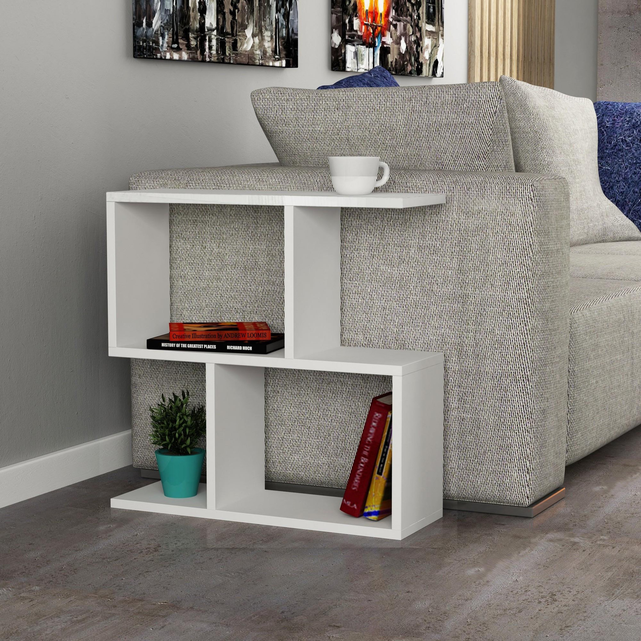 Voir la diapositive 2 : Habitat et Jardin Table d'appoint en bois  mania  - 60 x 20 x 60 cm - blanc