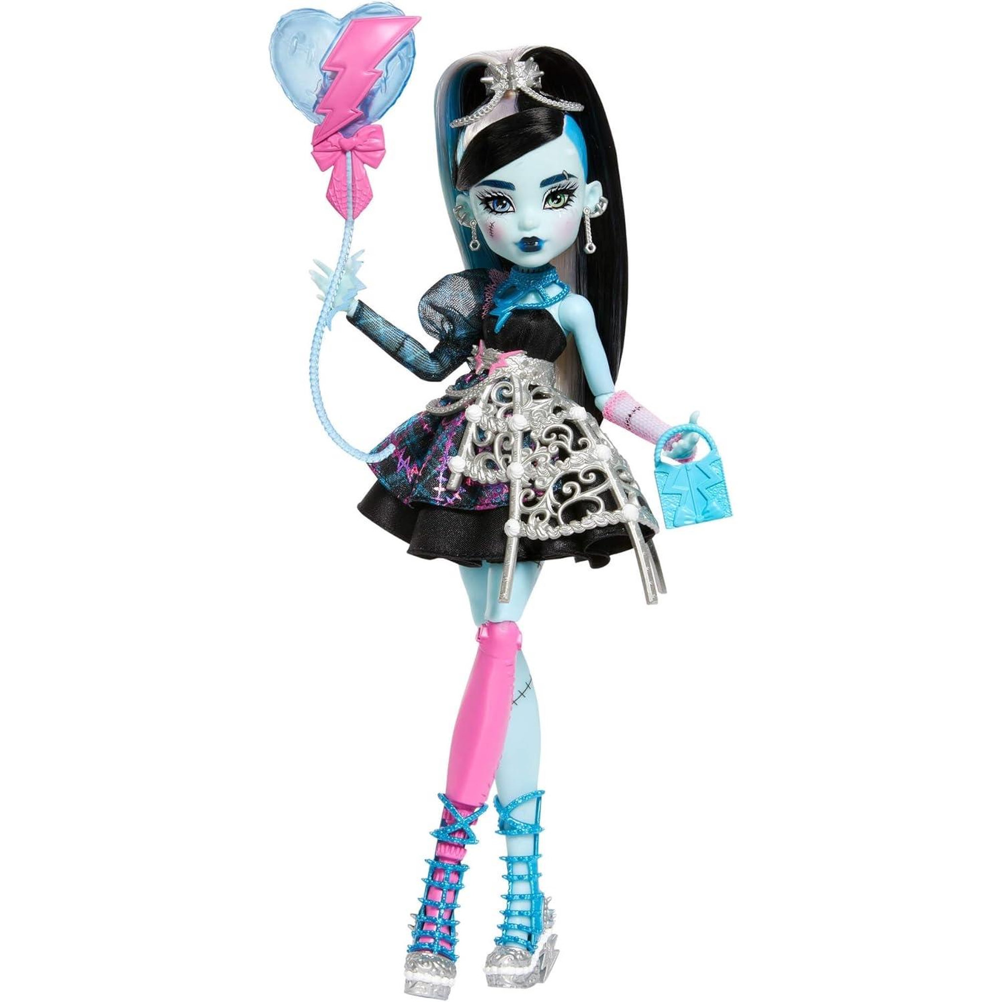Voir la diapositive 2 : MATTEL Poupée Mattel Frankie Stein noire articulée
