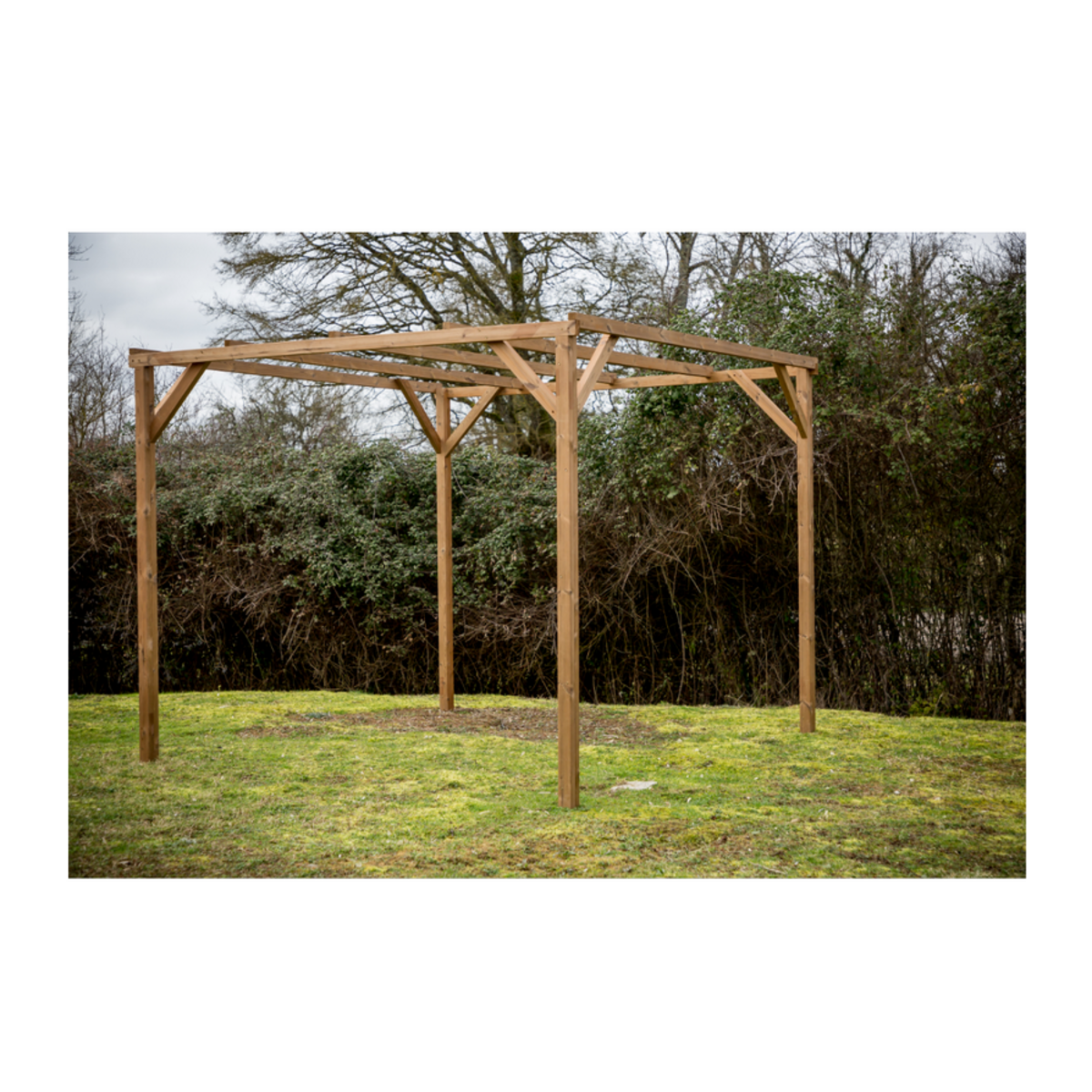 Hisense Pergola en bois thermo chauffé 8.88 m² sans couverture - th3030