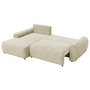 Voir la diapositive 2 : BEST MOBILIER Silvano - canapé d'angle gauche 4 places convertible avec coffre en velours côtelé grosses côtes