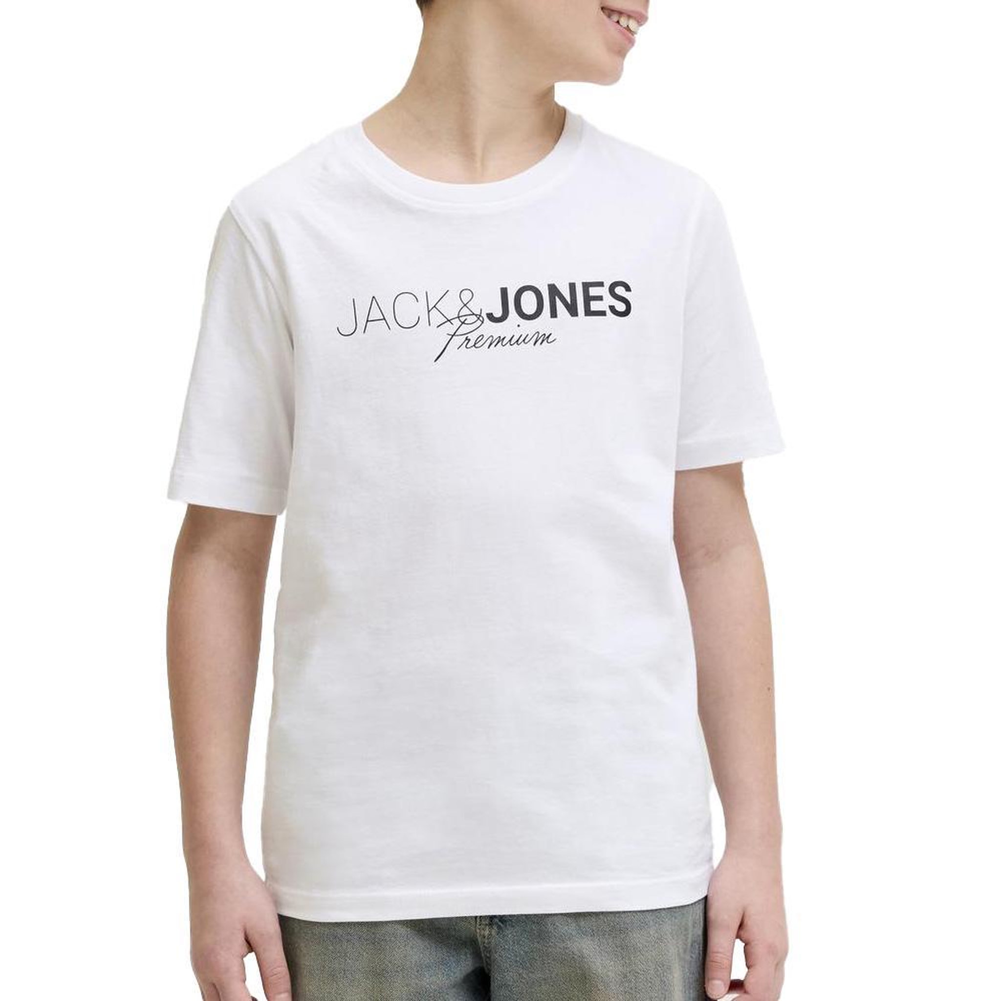 Jack & Jones T-Shirt Blanc Garçon Jack & Jones Blaneo. Coloris disponibles : Blanc