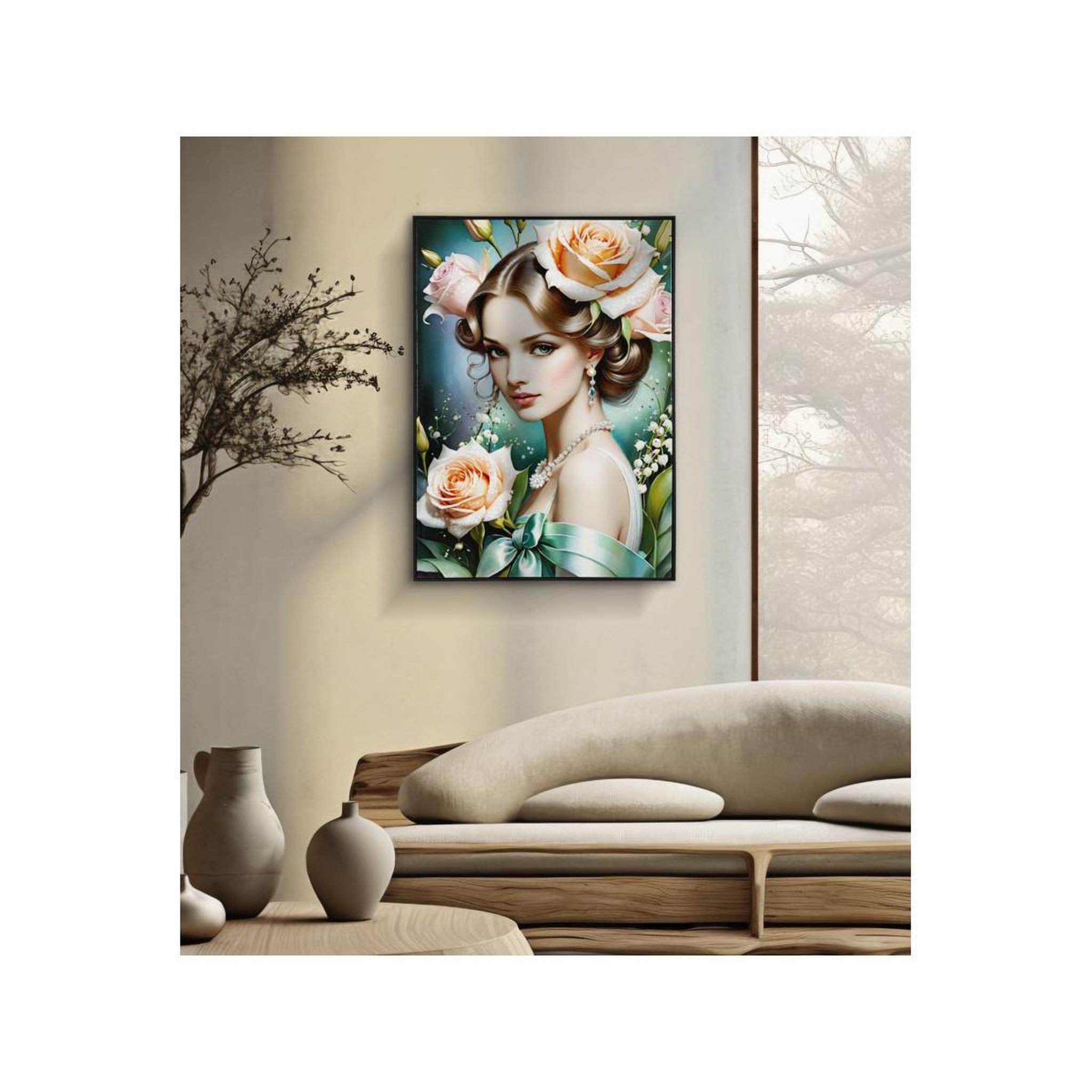Voir la diapositive 6 : Paris Prix Tableau peinture  fantasy ii  72x102cm multicolore