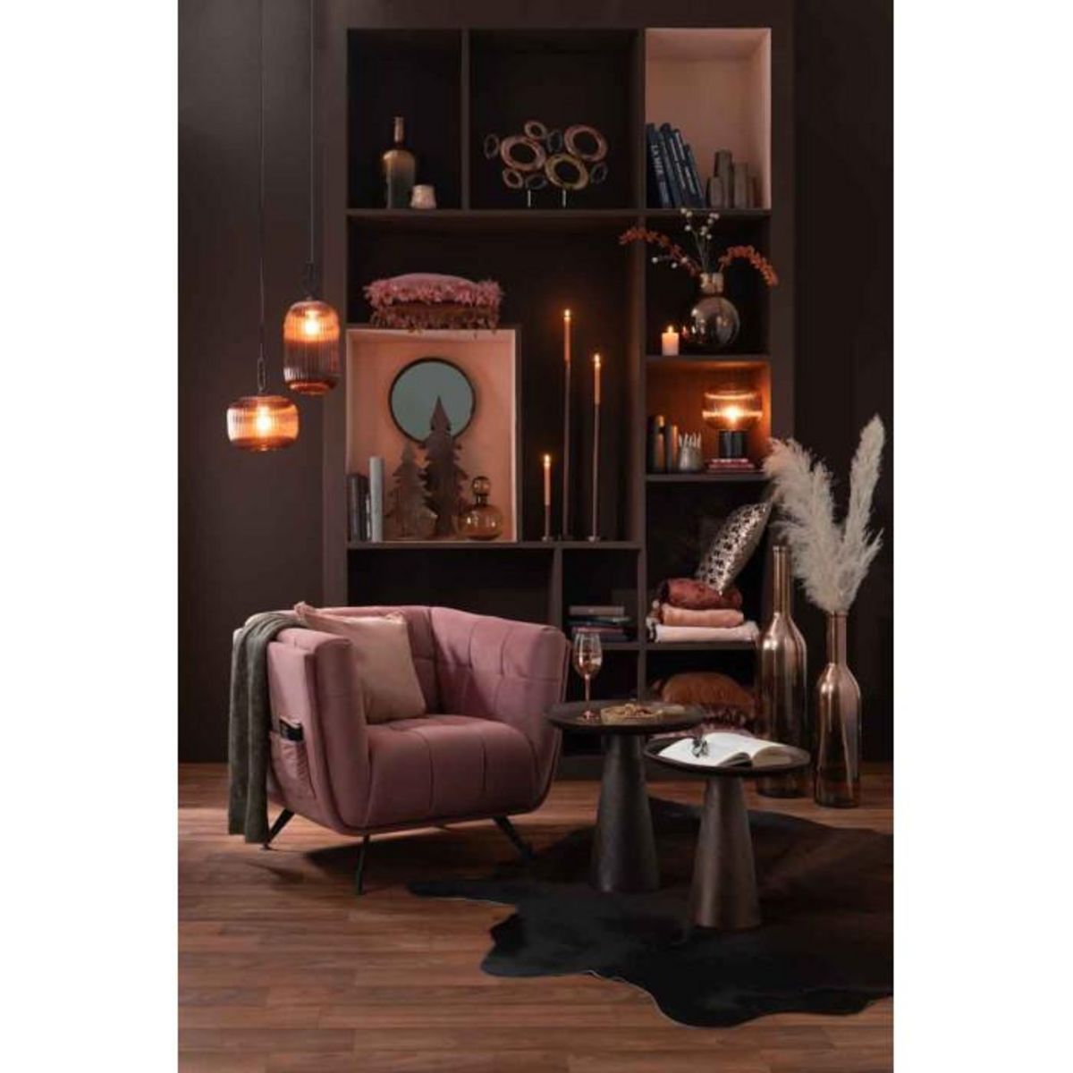Paris Prix Tapis Déco  Peau de Vache  195x230cm Noir