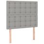 Voir la diapositive 2 : VIDAXL Tetes de lit 2 pcs Gris clair 90x5x78/88 cm Tissu