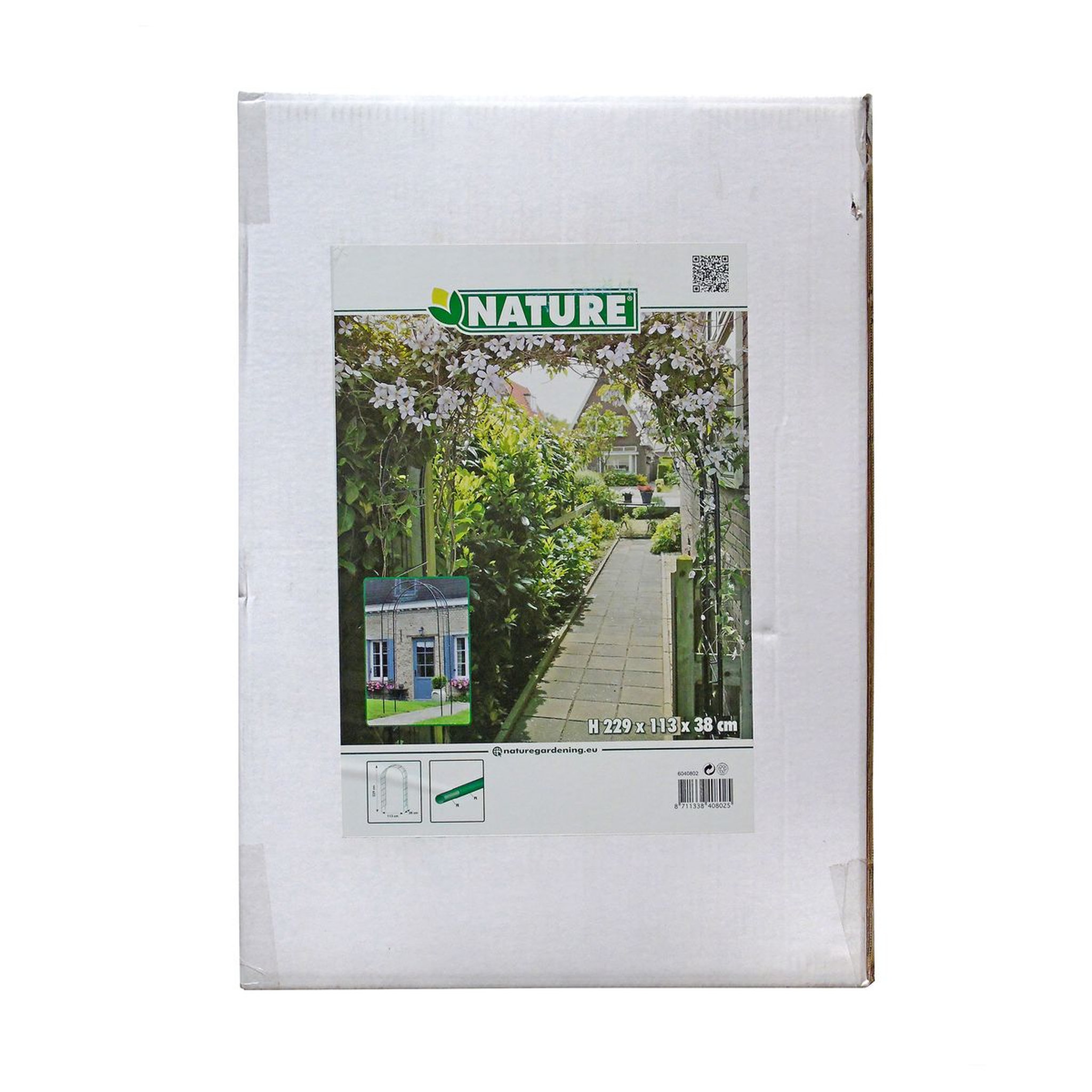 Voir la diapositive 3 : Nature Pergola autoportée arche - Acier noir - 229x113x38cm