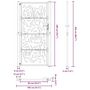 Voir la diapositive 6 : VIDAXL Portail de jardin noir 105x205 cm acier conception de flamme