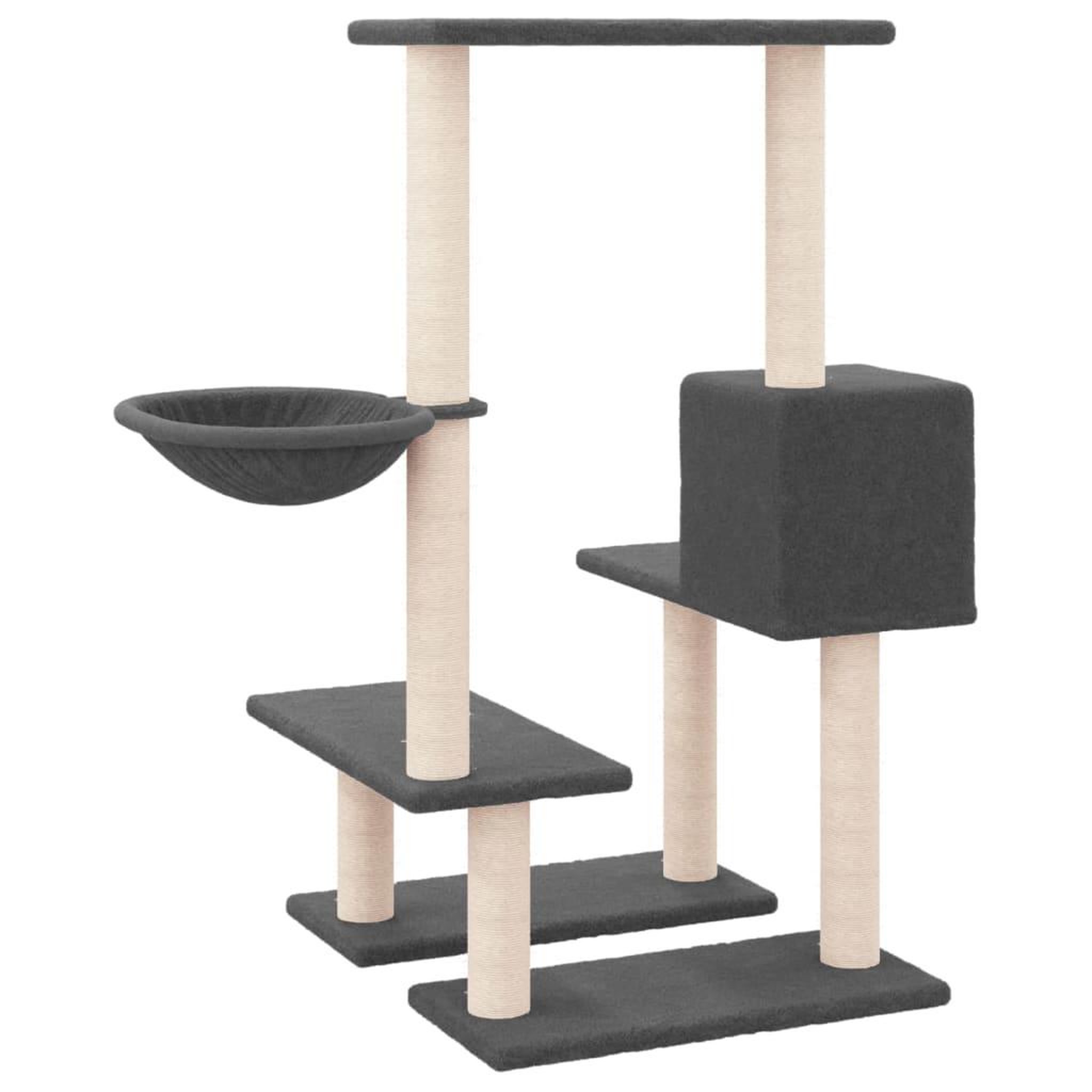 Voir la diapositive 5 : VIDAXL Arbre a chat avec griffoirs en sisal Gris fonce 94,5 cm