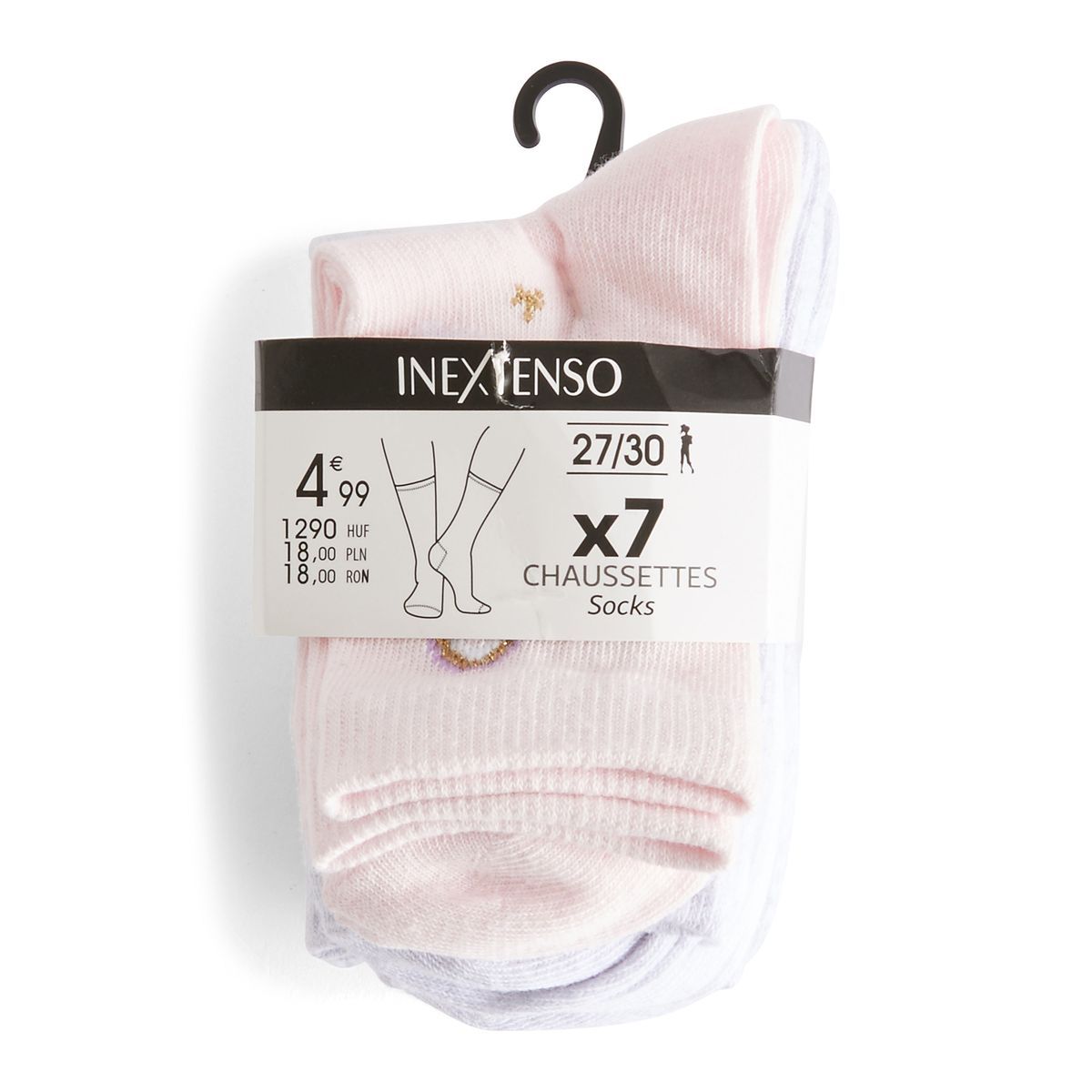 IN EXTENSO Lot de 7 paires de chaussettes fille