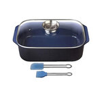 GSW Plat à four GSW Aluminium coulé Rectangulaire 8L Bleu Cobalt