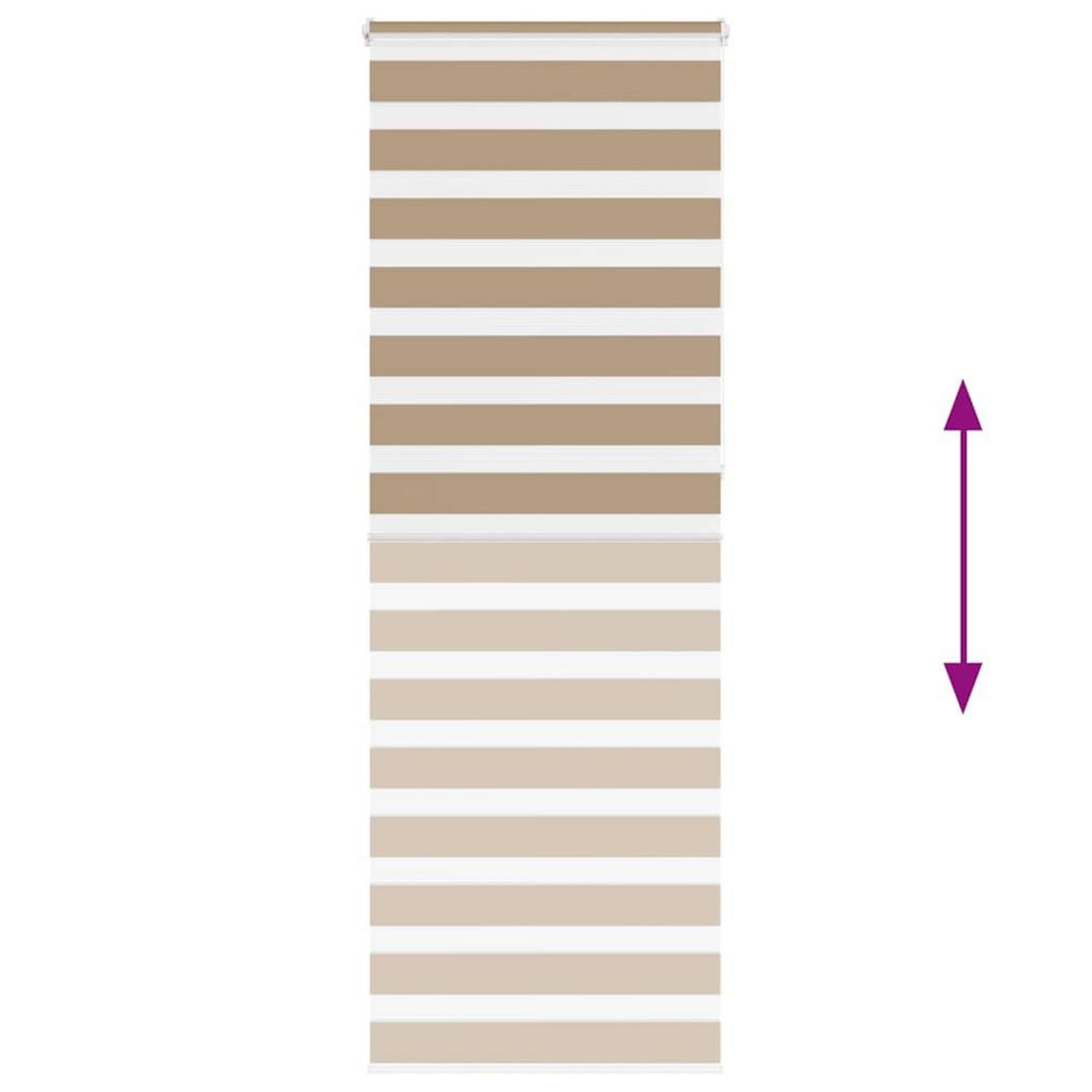 VIDAXL Store zebre marron sable largeur du tissu 65,9 cm polyester