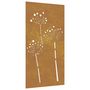 Voir la diapositive 2 : VIDAXL Decoration murale jardin 105x55 cm acier corten design de fleur