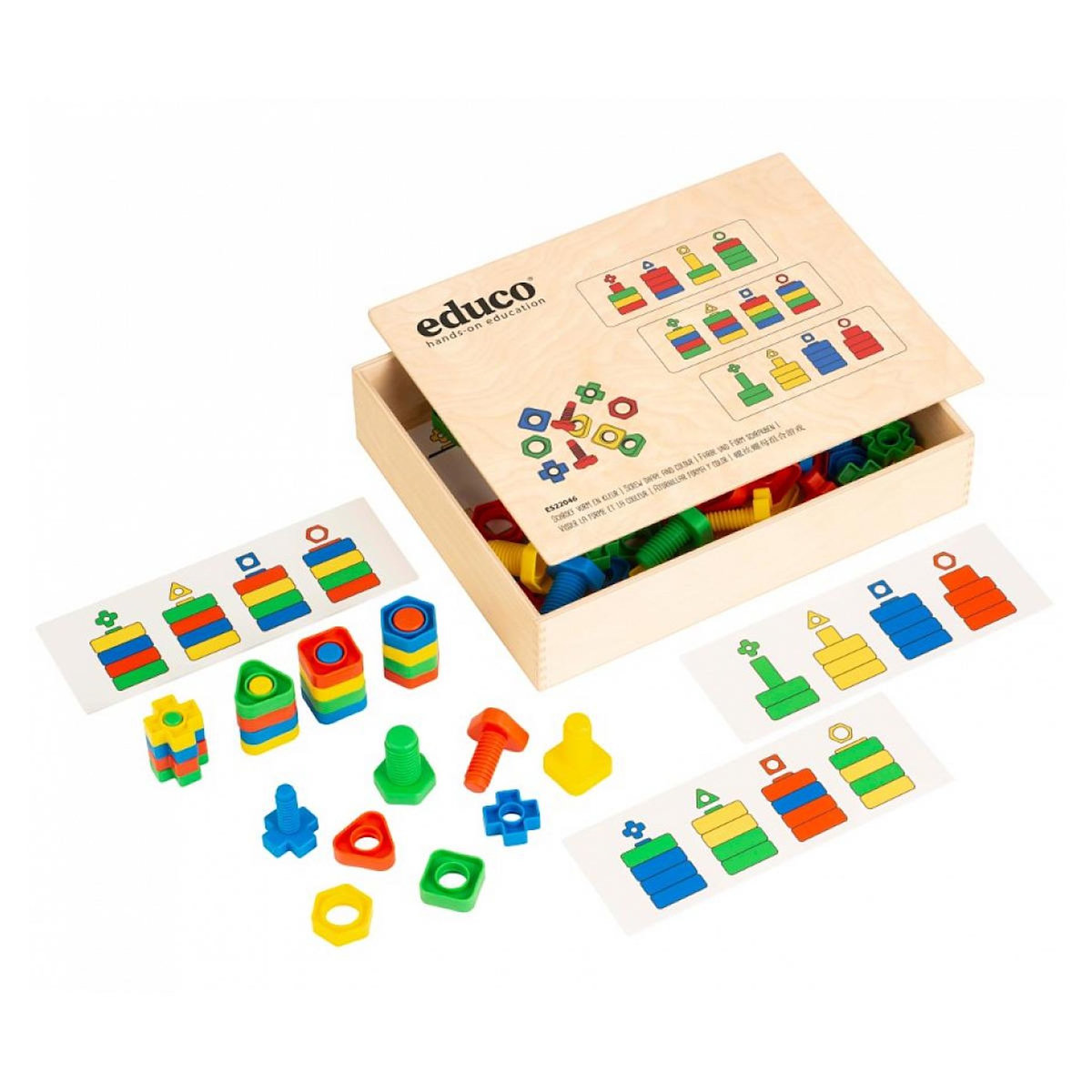 EDUCO Visser la forme et la couleur - jeu Montessori