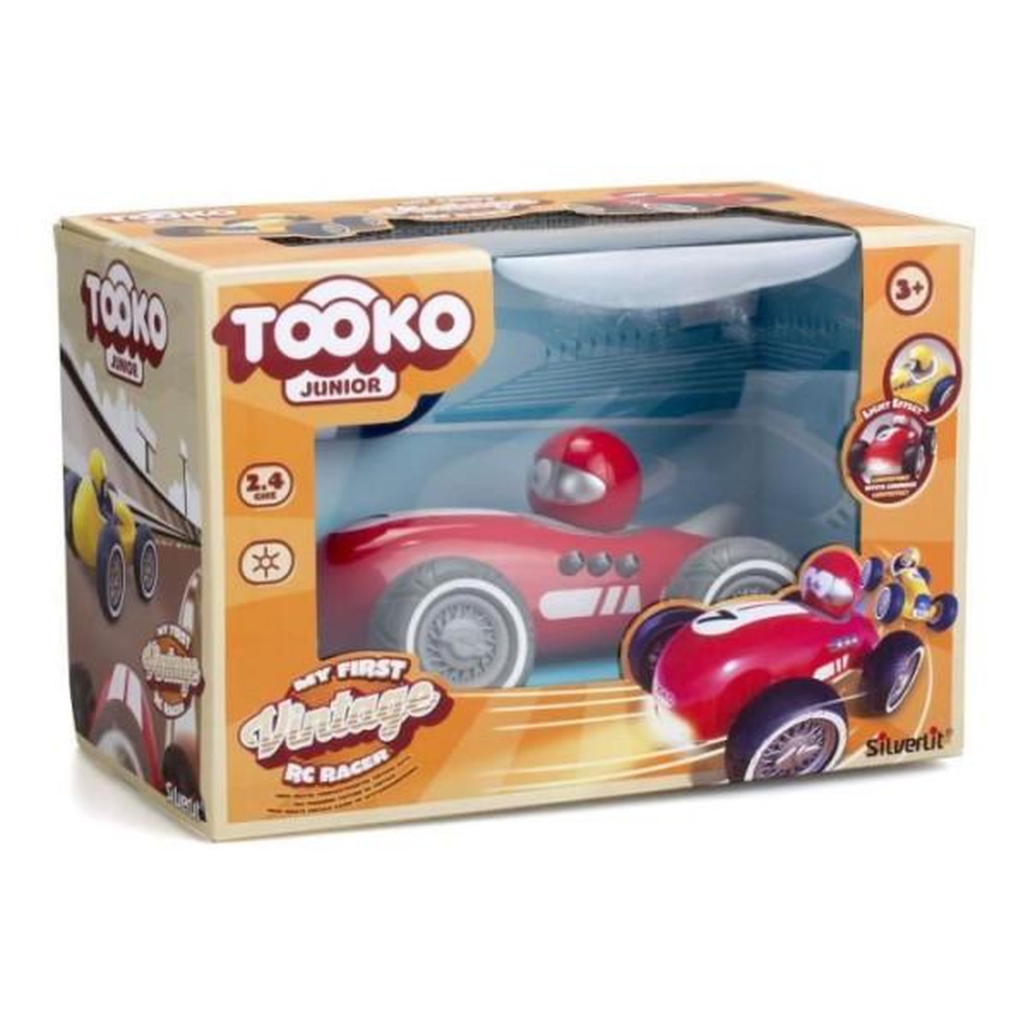 Voir la diapositive 5 : TOOKO Voiture télécommandée TOOKO - Look Vintage - Des 3 ans - Coloris aléatoire : rouge ou jaune - 13 cm