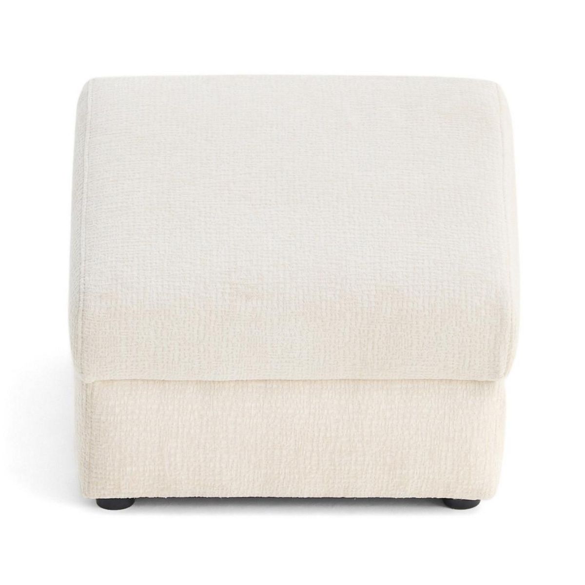 LISA DESIGN Bastille - pouf en tissu velours relief
