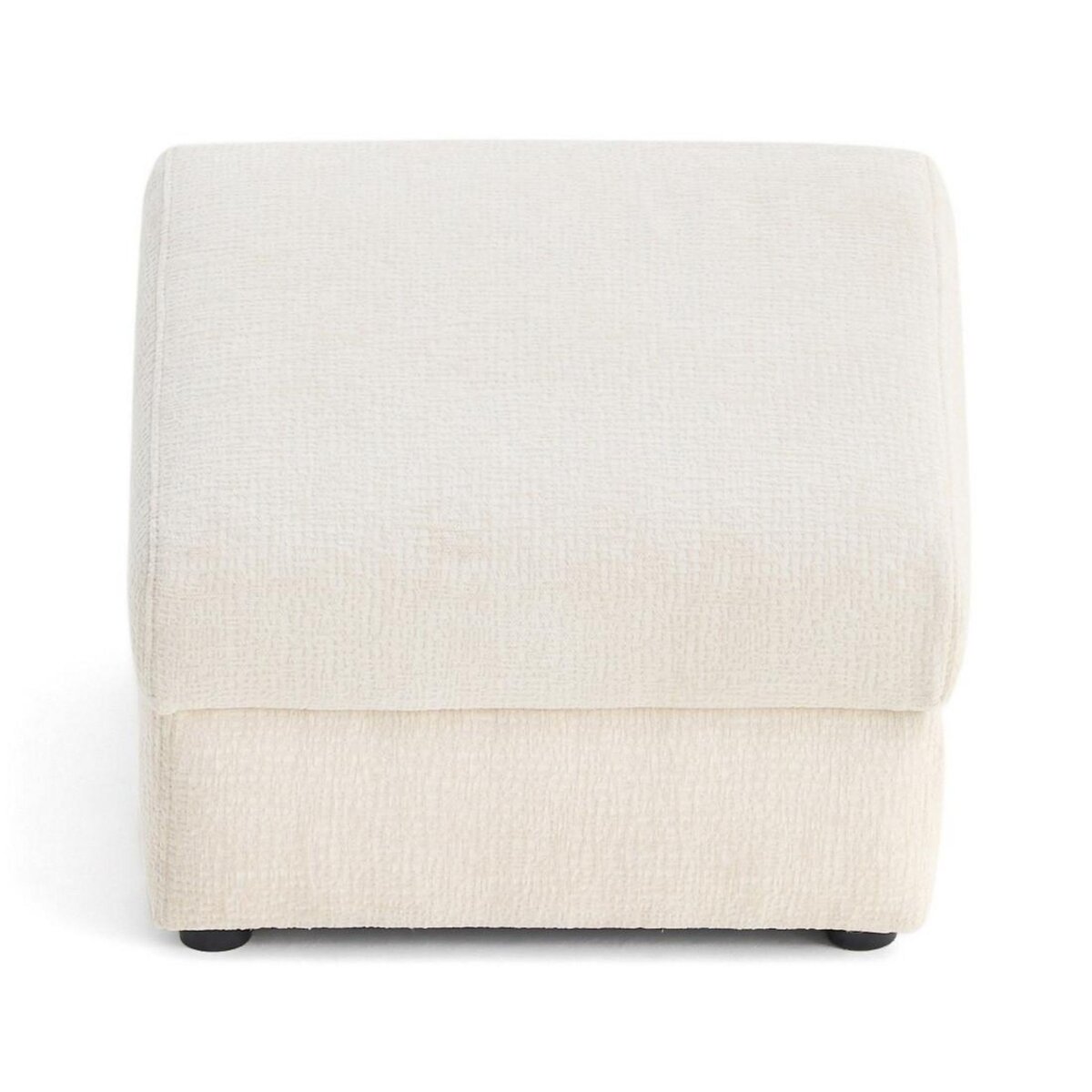 LISA DESIGN Bastille - pouf en tissu velours relief