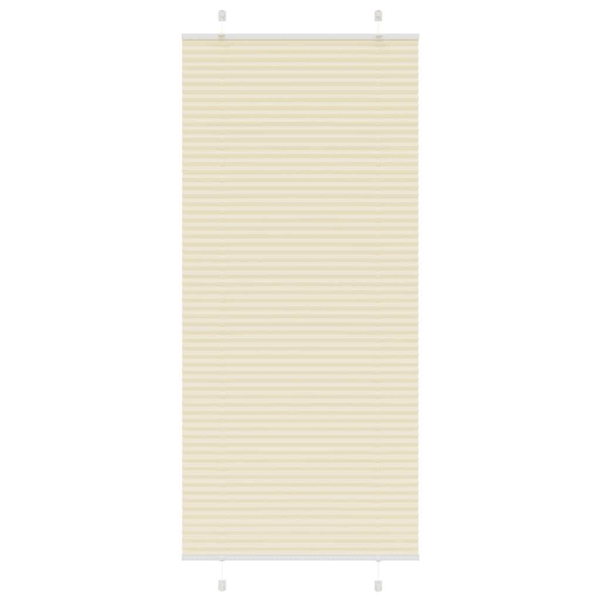 VIDAXL Store plisse creme 85x200 cm largeur du tissu 84,4 cm polyester