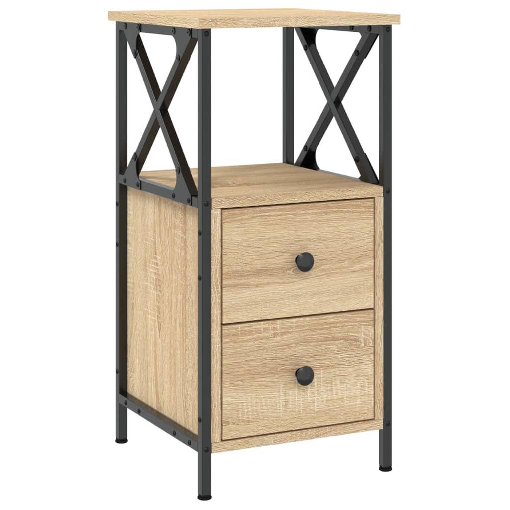 Voir la diapositive 2 : VIDAXL Table de chevet chene sonoma 34x35,5x70 cm bois d'ingenierie