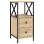 Voir la diapositive 2 : VIDAXL Table de chevet chene sonoma 34x35,5x70 cm bois d'ingenierie