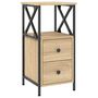 Voir la diapositive 2 : VIDAXL Table de chevet chene sonoma 34x35,5x70 cm bois d'ingenierie