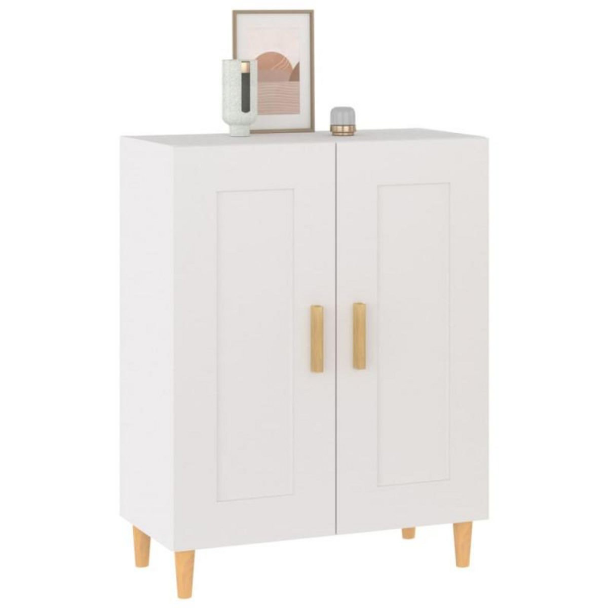 VIDAXL Buffet Blanc 69,5x34x90 cm Bois d ingénierie