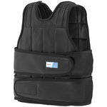 HOMCOM Gilet lesté réglable veste lestée 20 Kg max. poids amovibles entrainement musculation exercice boxe oxford noir