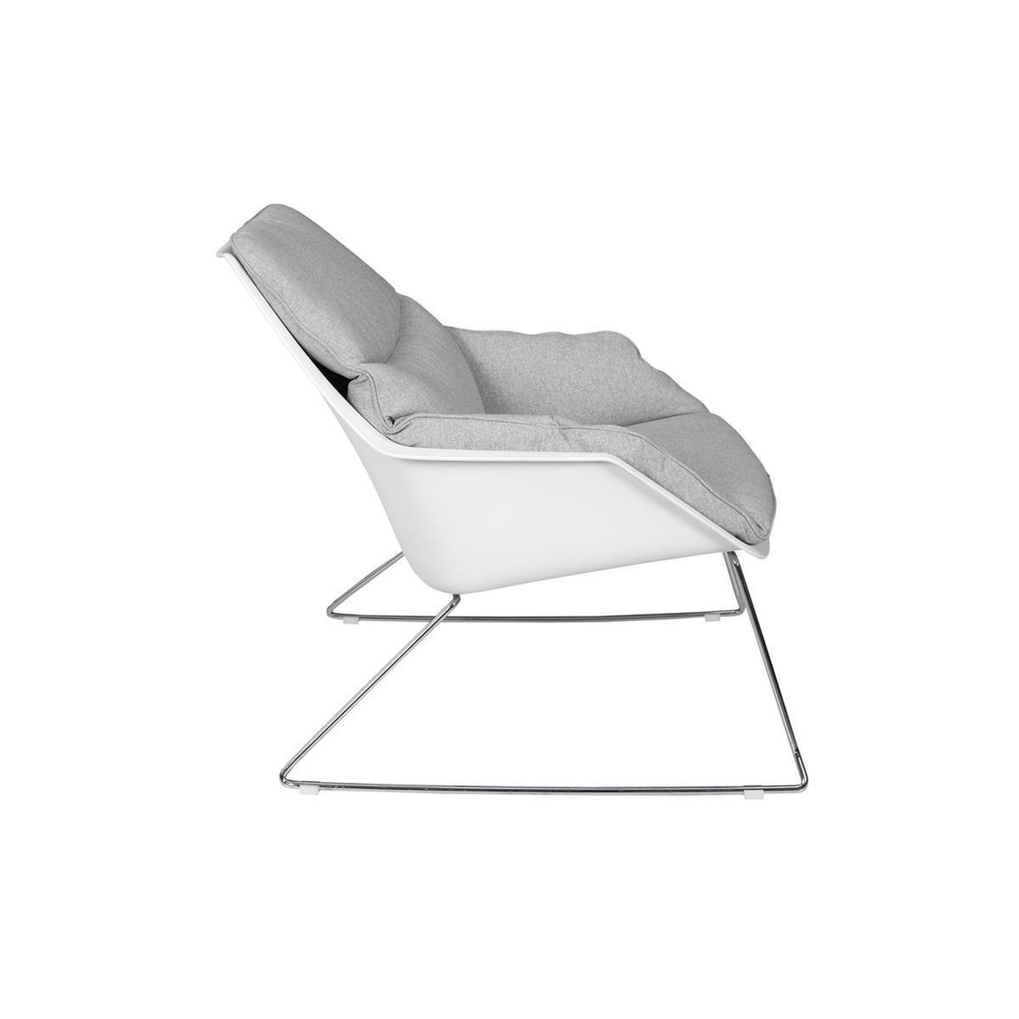 Voir la diapositive 3 : The Home Deco Factory Fauteuil en tissu design  mora  93cm gris