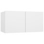 Voir la diapositive 2 : VIDAXL Meuble TV suspendu Blanc 60x30x30 cm