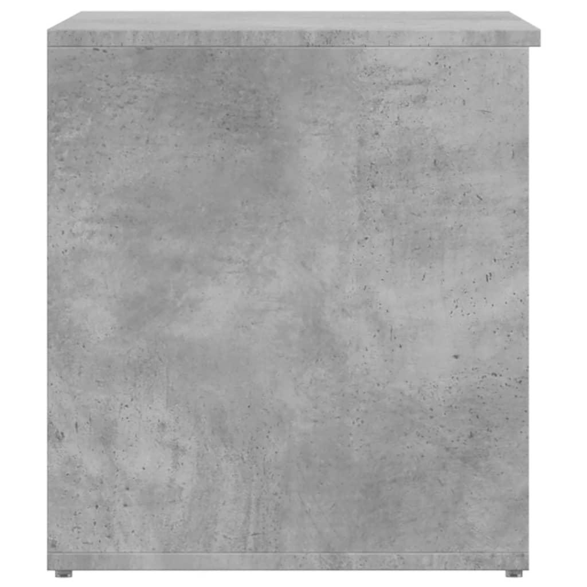 Voir la diapositive 5 : VIDAXL Coffre de rangement Gris beton 84x42x46 cm Bois d'ingenierie