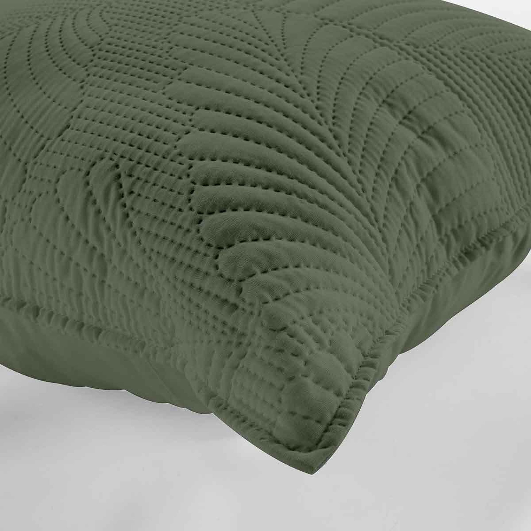 Voir la diapositive 3 : Douceur d'Intérieur Housse de coussin  palombine  40x40cm kaki