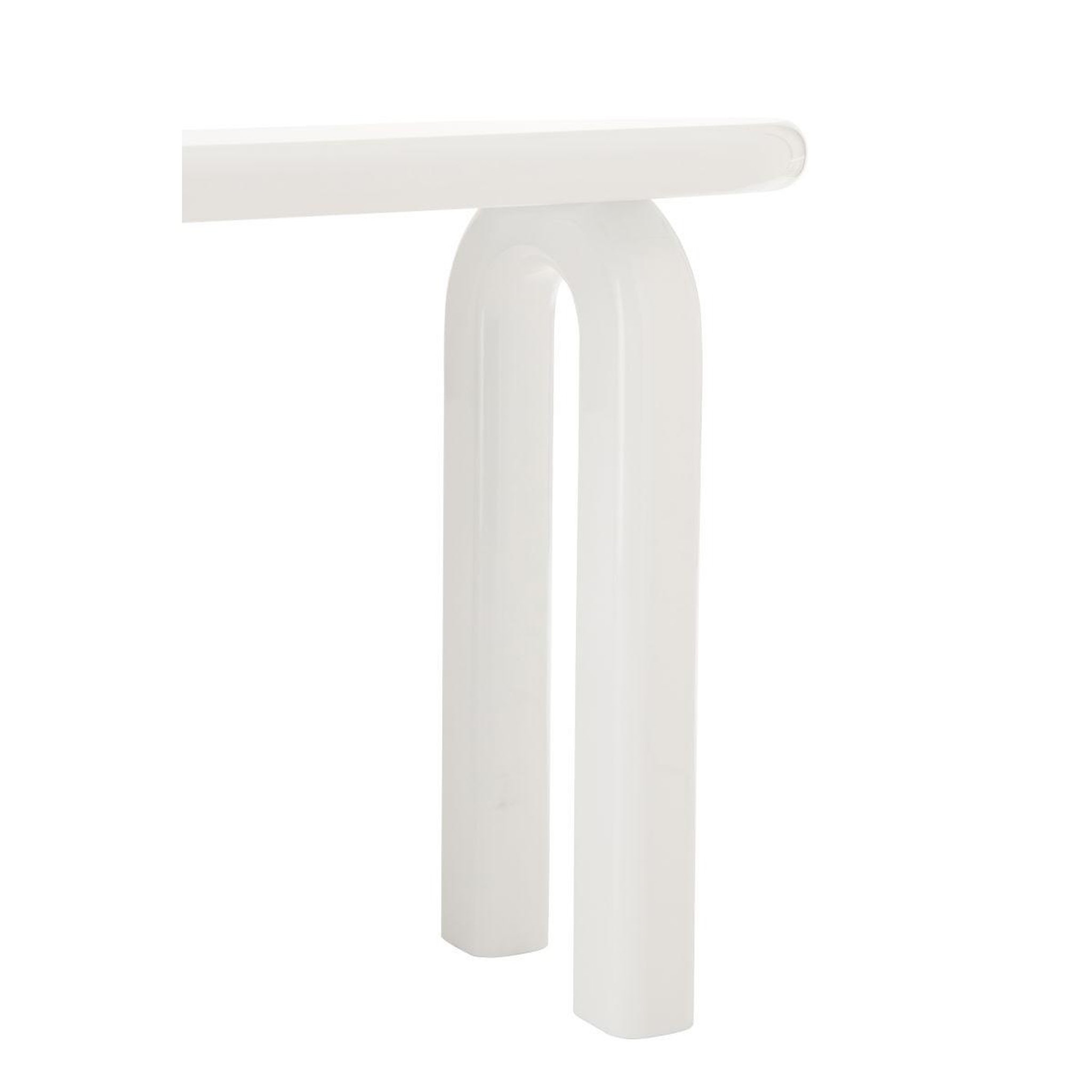 Voir la diapositive 5 : J-LINE Console ovale design  archie  120cm blanc