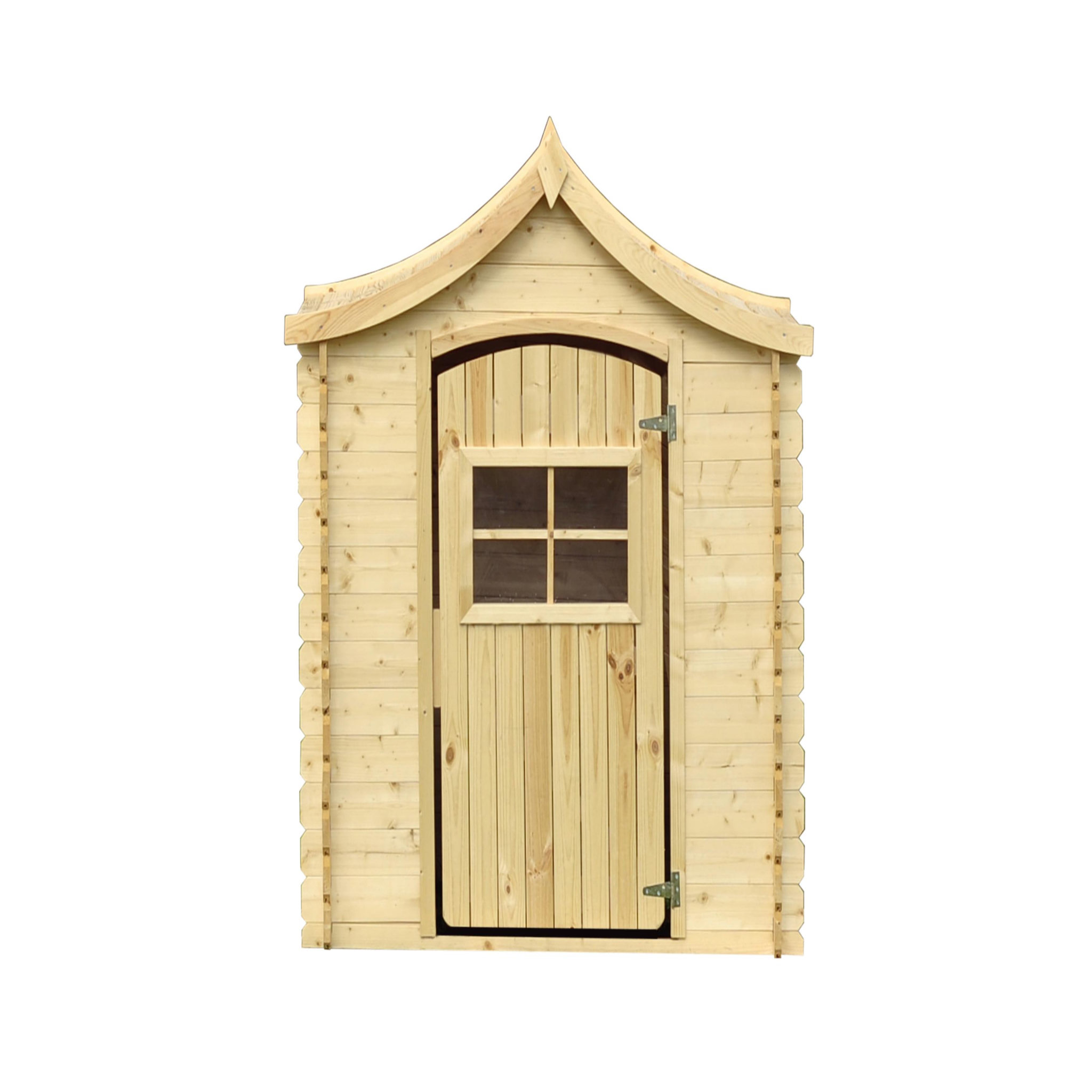 Voir la diapositive 3 : TIMBELA Maison en bois pour enfants avec plancher, maison de jeux pour l'extérieur 112x146xh152cm m550