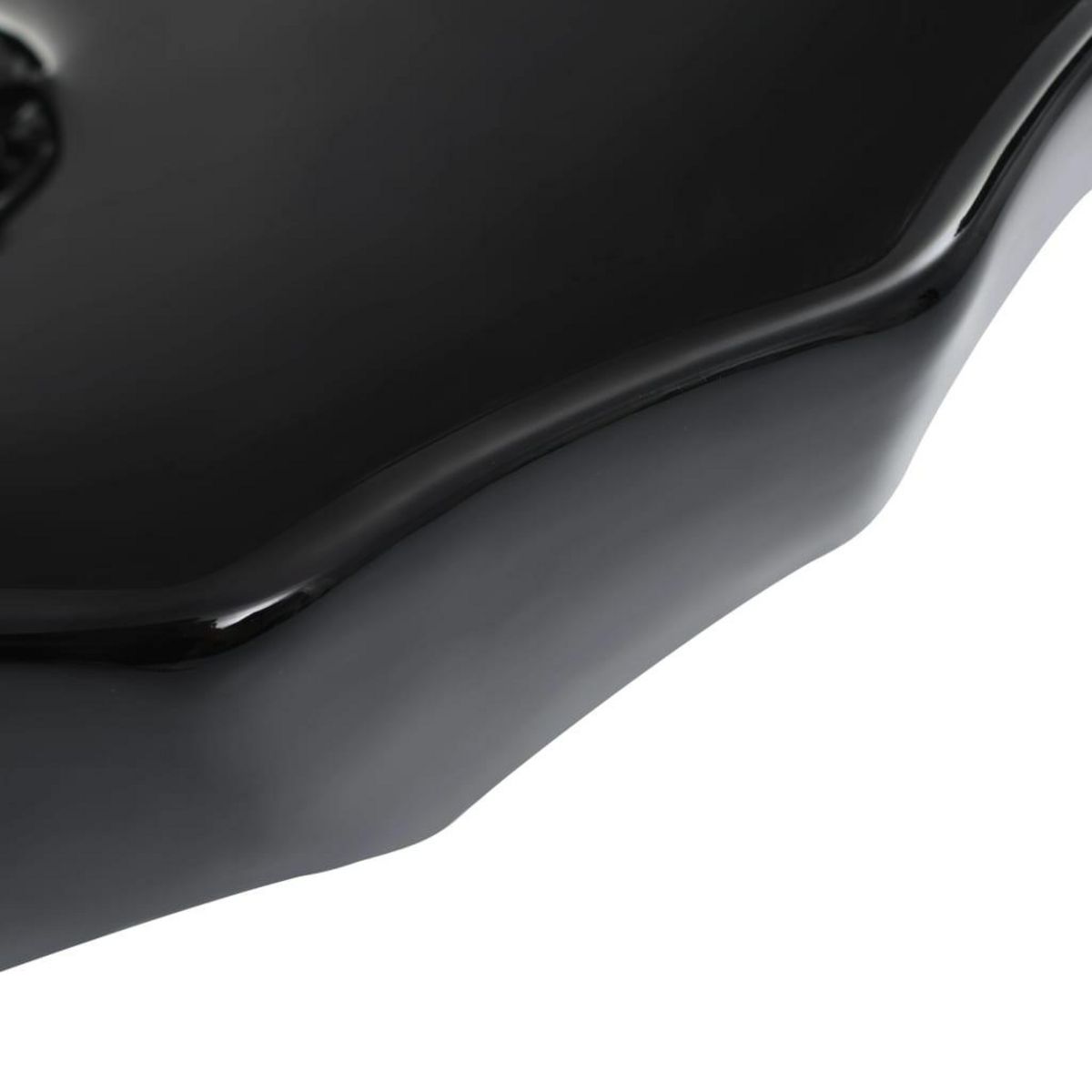 VIDAXL Lavabo 46x17 cm Ceramique Noir