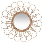 ATMOSPHERA Miroir mural rotin scandi Fleur - Diam. 56 cm