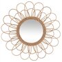 Voir la diapositive 1 : ATMOSPHERA Miroir mural rotin scandi Fleur - Diam. 56 cm