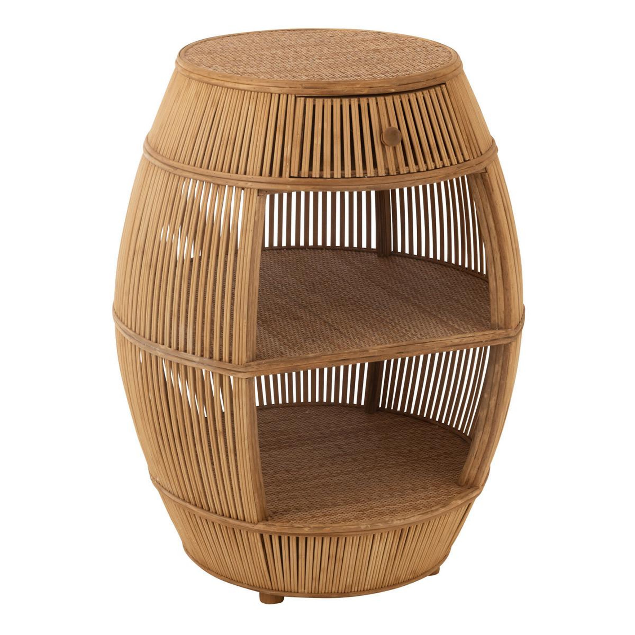 J-LINE Table d'appoint en bambou  barrel  79cm naturel
