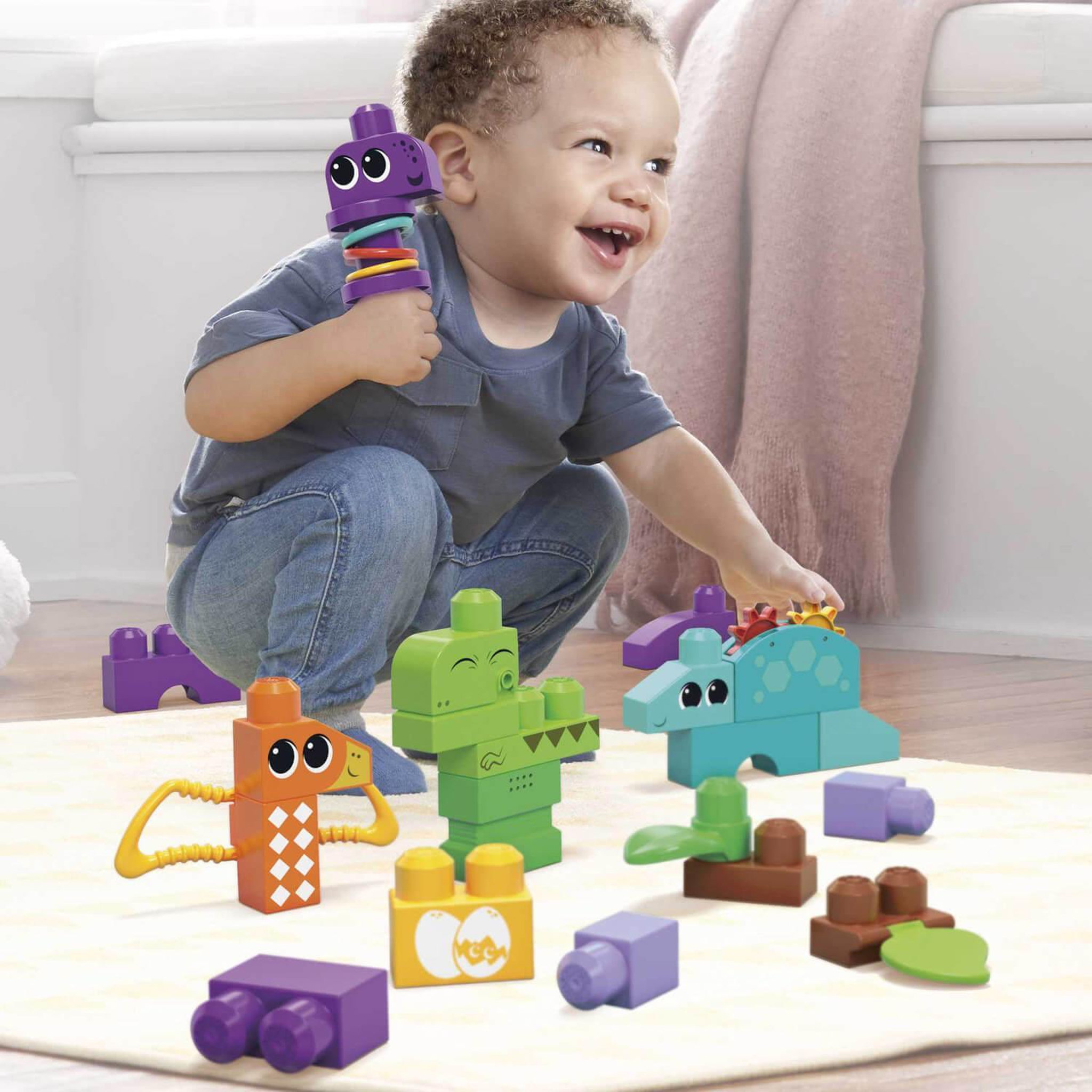 Voir la diapositive 4 : MEGABLOKS Megabloks : Dinos des sens à construire