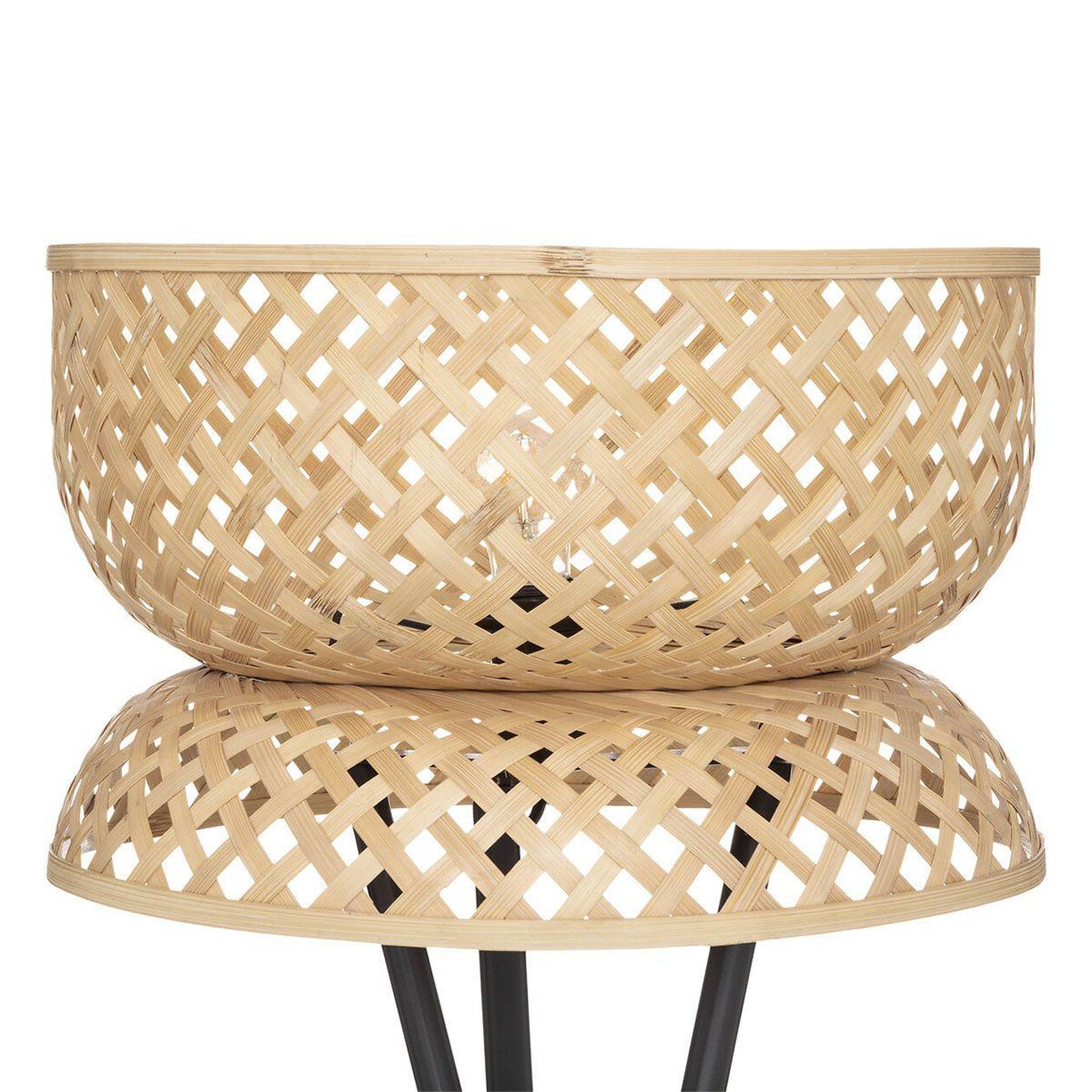 Voir la diapositive 2 : ATMOSPHERA Lampadaire trépied en bambou  suny  145cm noir