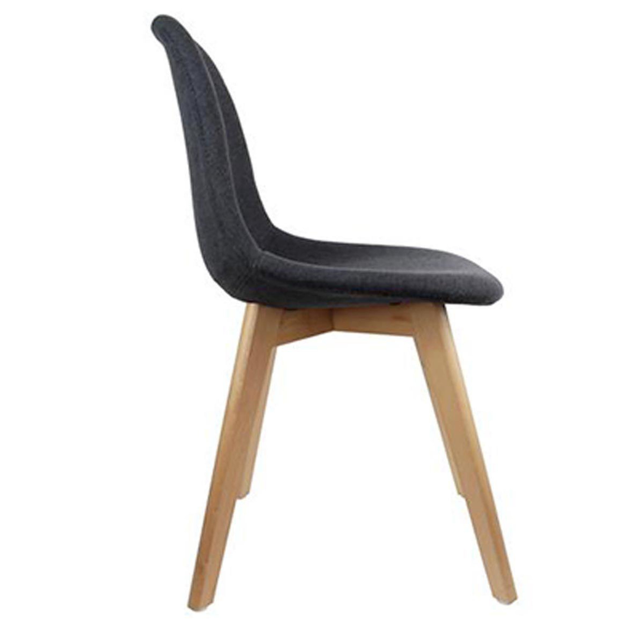 Voir la diapositive 4 : The Home Deco Factory Lot de 2 chaises scandinaves  pilta  87cm noir
