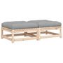 Voir la diapositive 2 : VIDAXL Repose-pieds de jardin avec coussins 2 pcs bois de pin massif