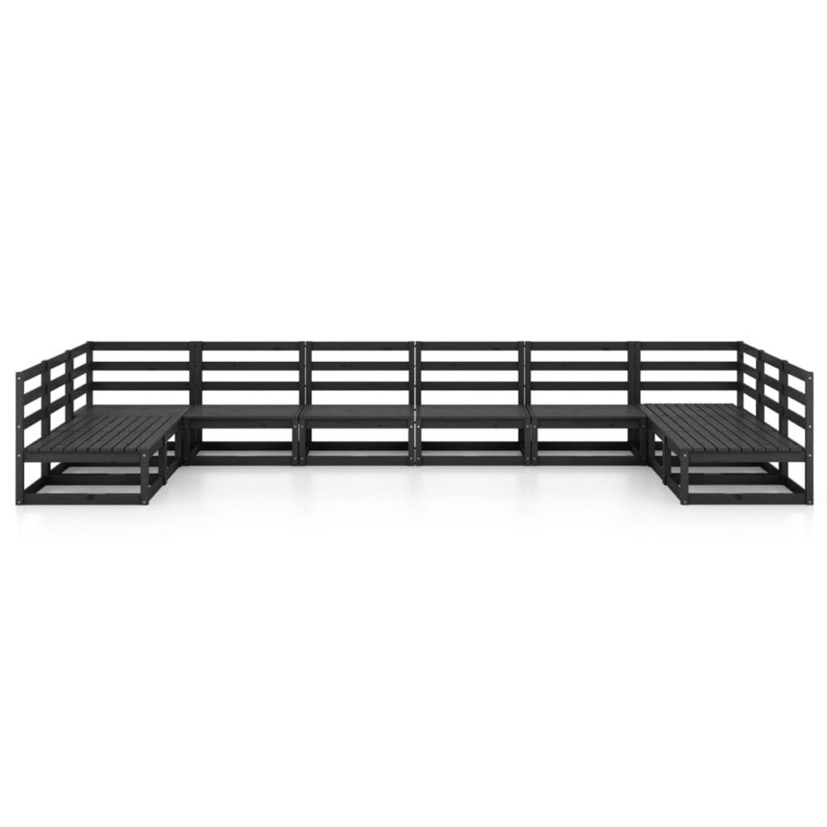 VIDAXL Salon de jardin 10 pcs bois de pin massif