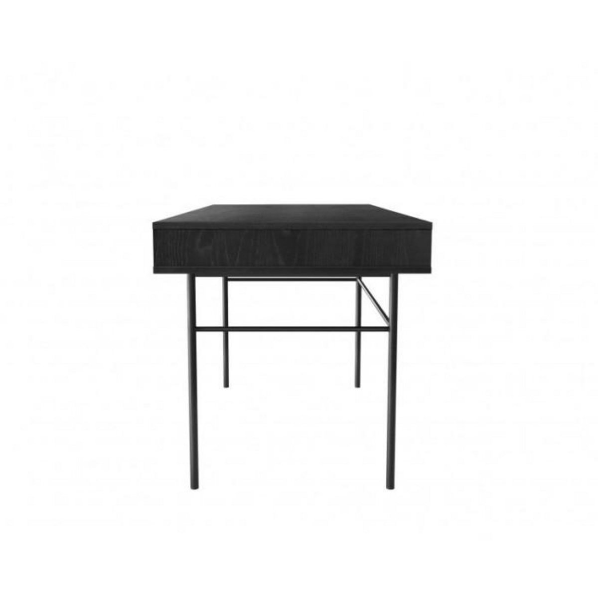 Paris Prix Bureau 2 Tiroirs en Bois  Stripe  130cm Chêne & Noir