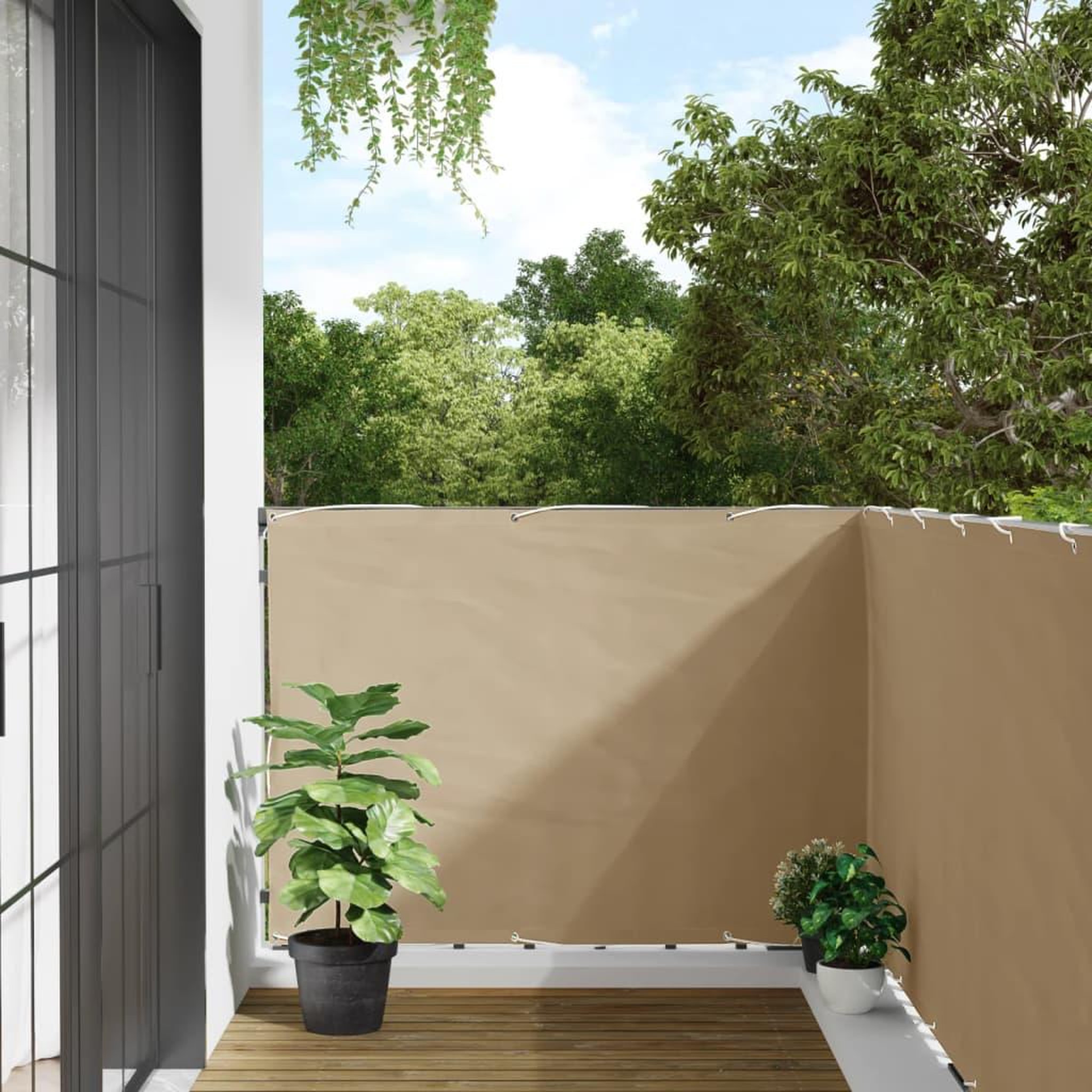 Voir la diapositive 1 : VIDAXL Ecran de balcon Beige 120x600 cm Tissu Oxford