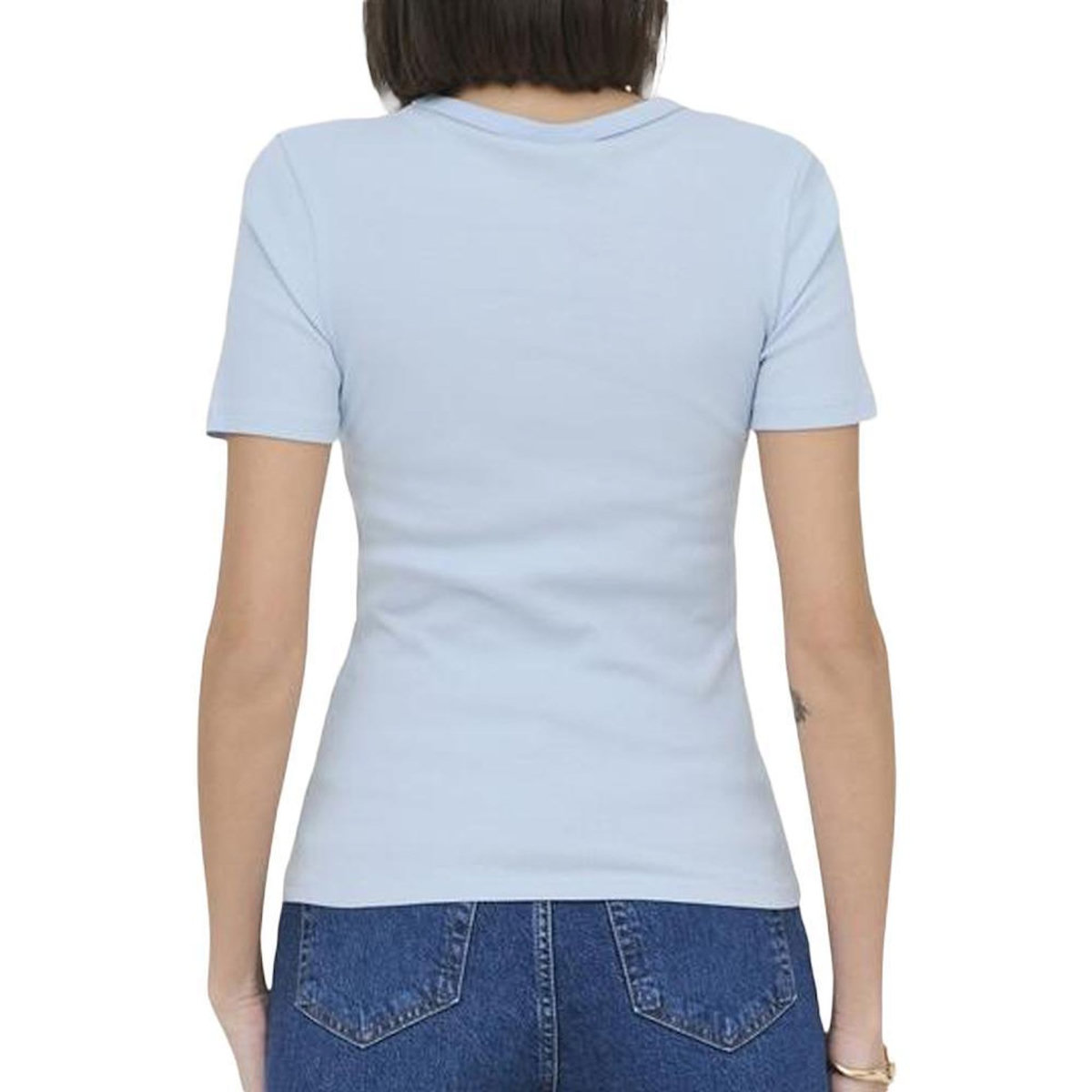 JACQUELINE DE YONG T-Shirt Bleu Clair Femme JDY Lucky