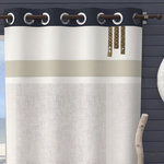 SOLEIL D'OCRE Voile à oeillets en coton 135x250 cm ESPRIT MARIN, par Soleil d'Ocre