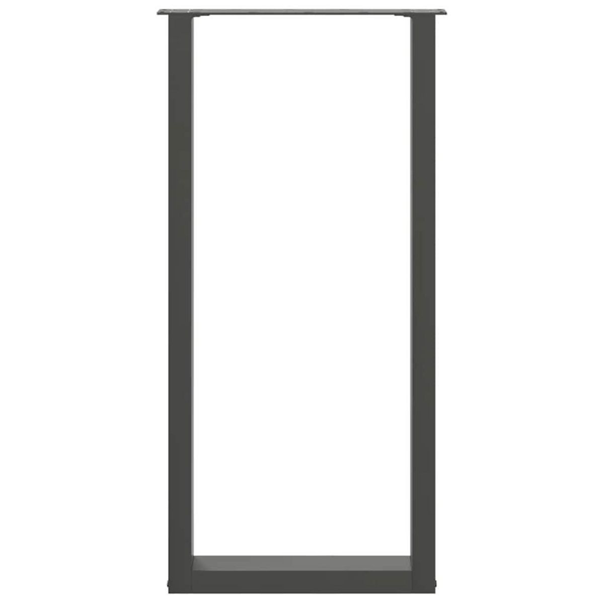 VIDAXL Pieds de table basse forme de U 2 pcs anthracite 40x(100-101)cm