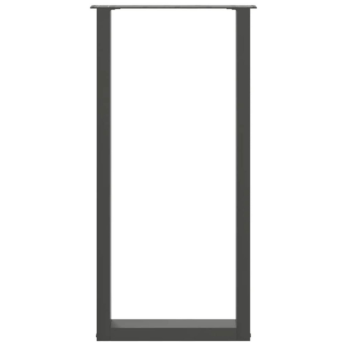 VIDAXL Pieds de table basse forme de U 2 pcs anthracite 40x(100-101)cm