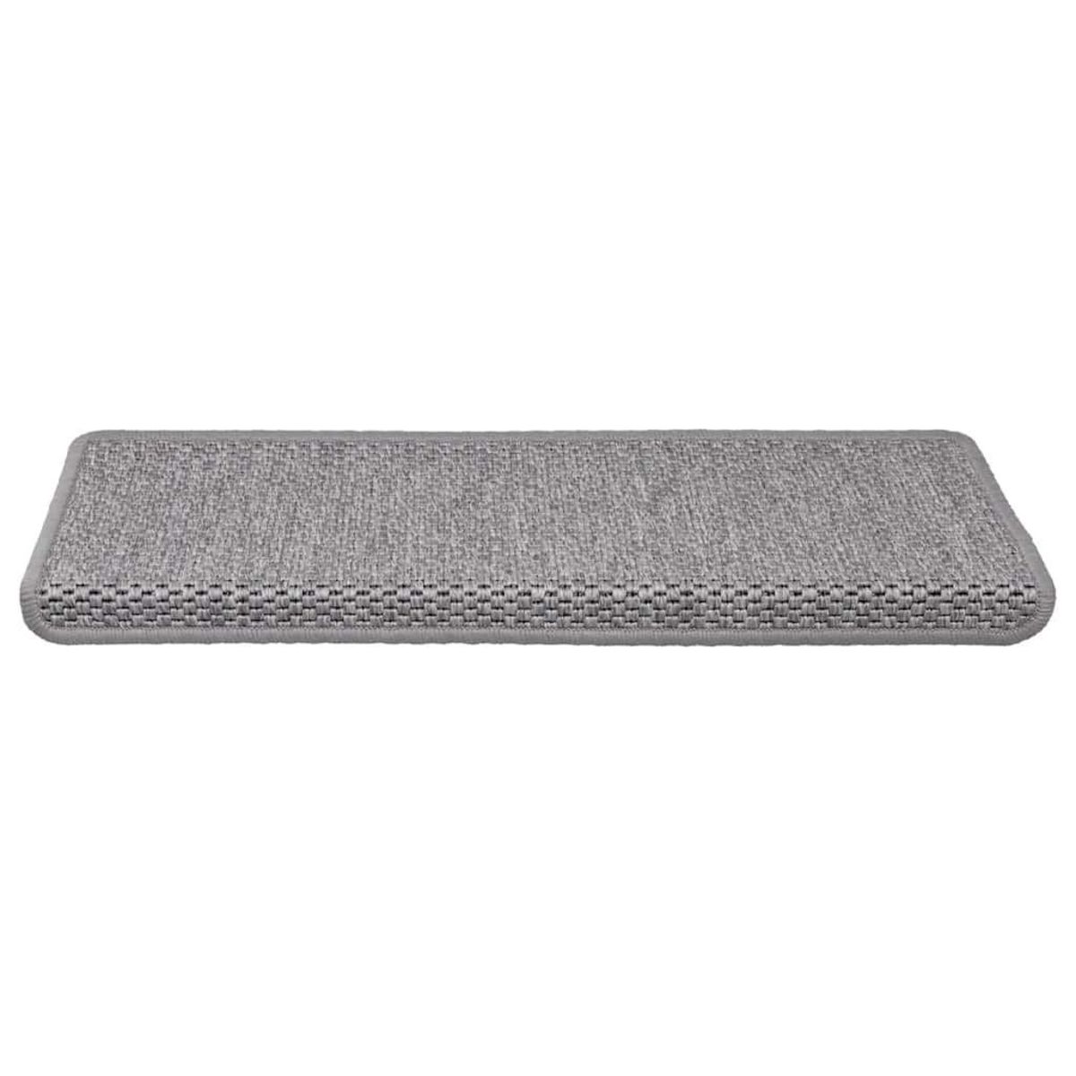 VIDAXL Tapis d'escalier autocollants 30 pcs 65x21x4 cm argente