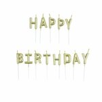 Paris Prix Lot de 13 Bougies  Happy Birthday  8cm Or